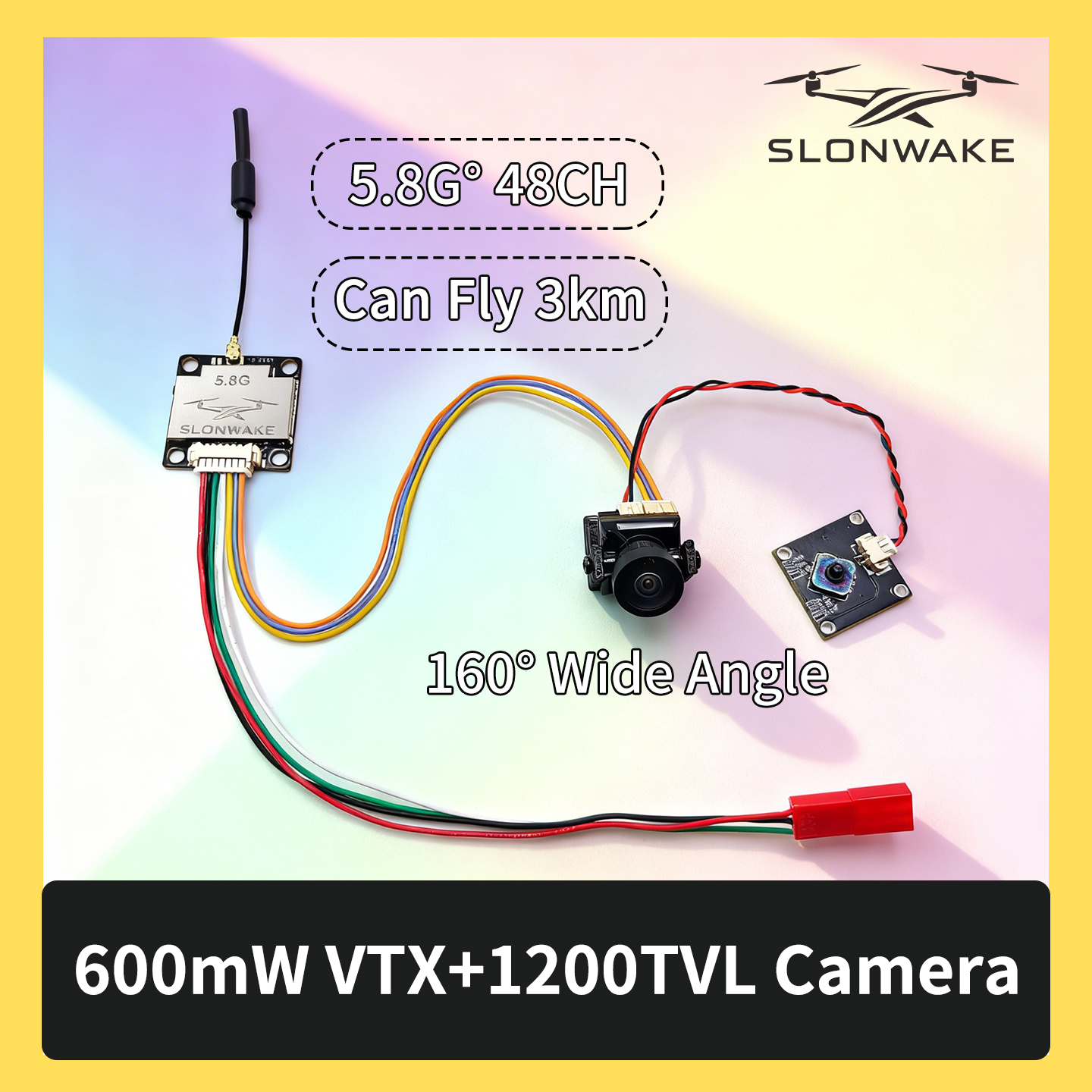 Drone Rc Camera - SLONWAKE 5.8G 600mW 7-24V FPV Video