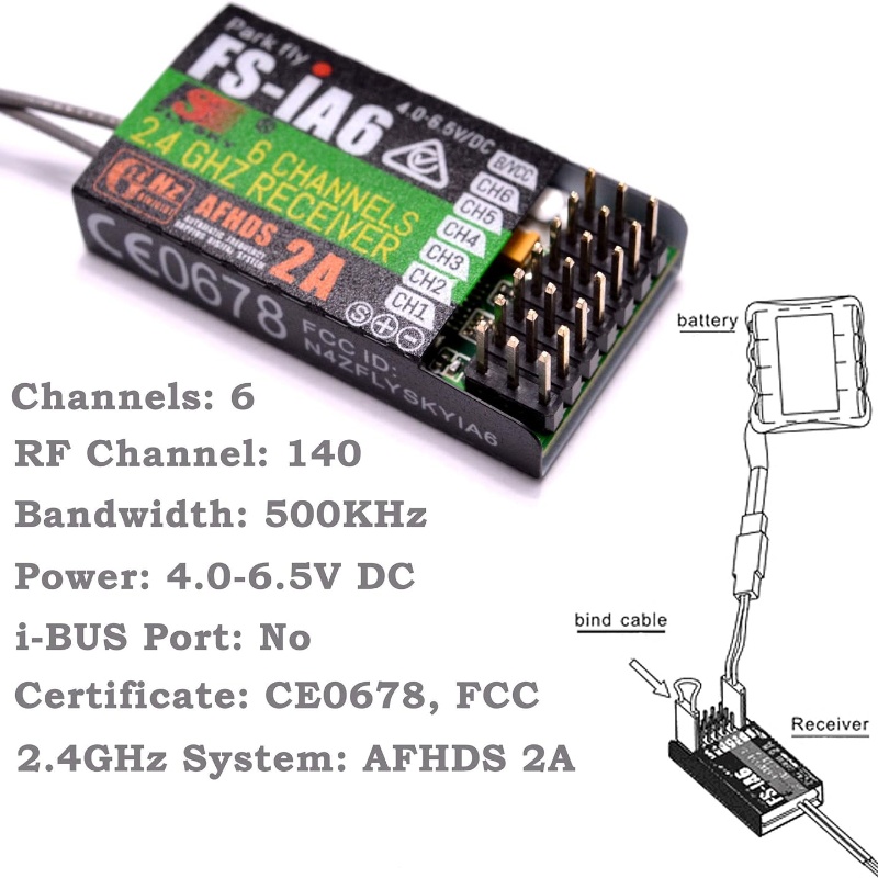 Flysky FS-IA6 Receiver 6CH Dua - Drone Rc Racing ulasan dan harga