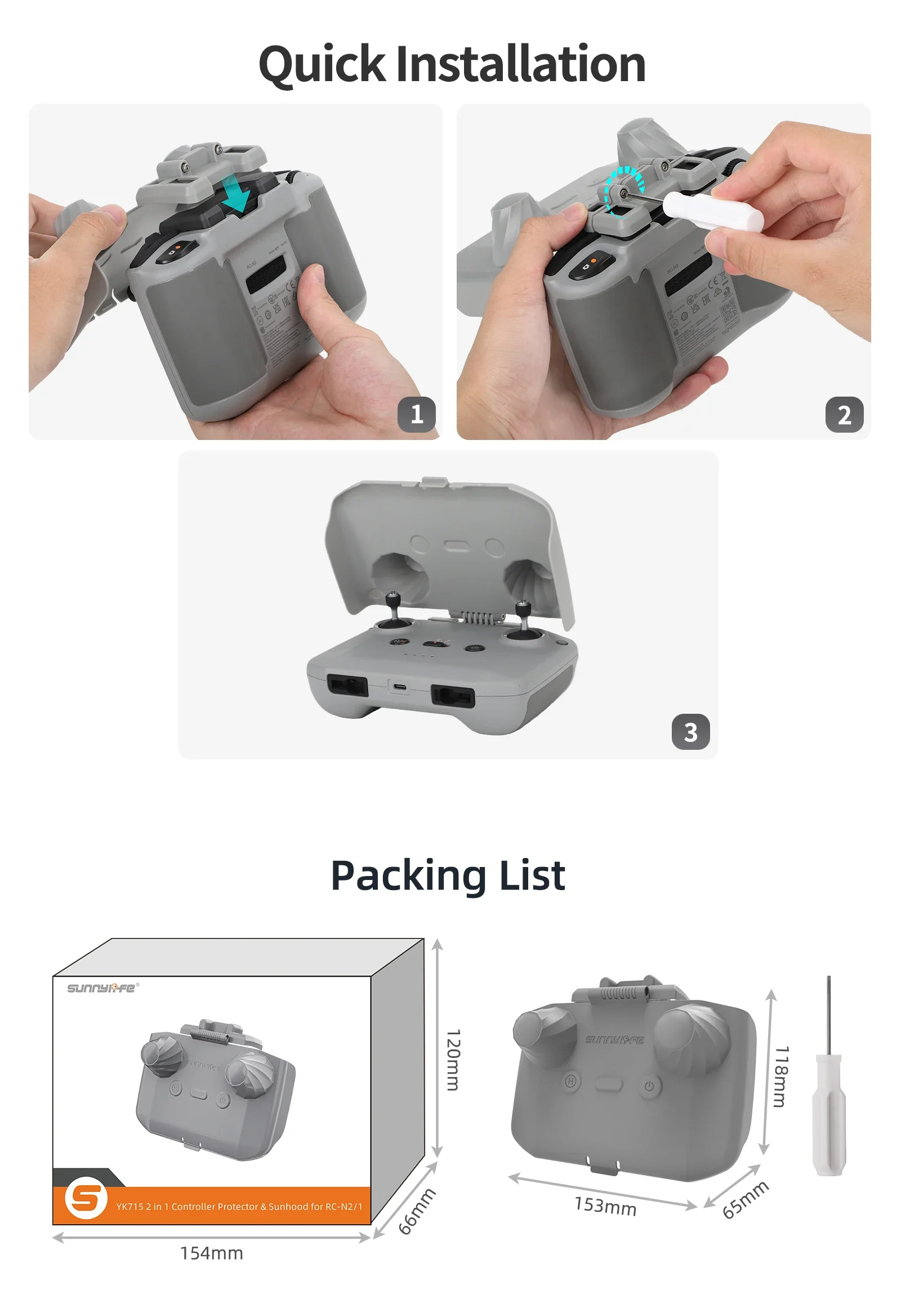 2 in 1 Controller Protector Su - Drone Dji Rc N3 ulasan dan harga