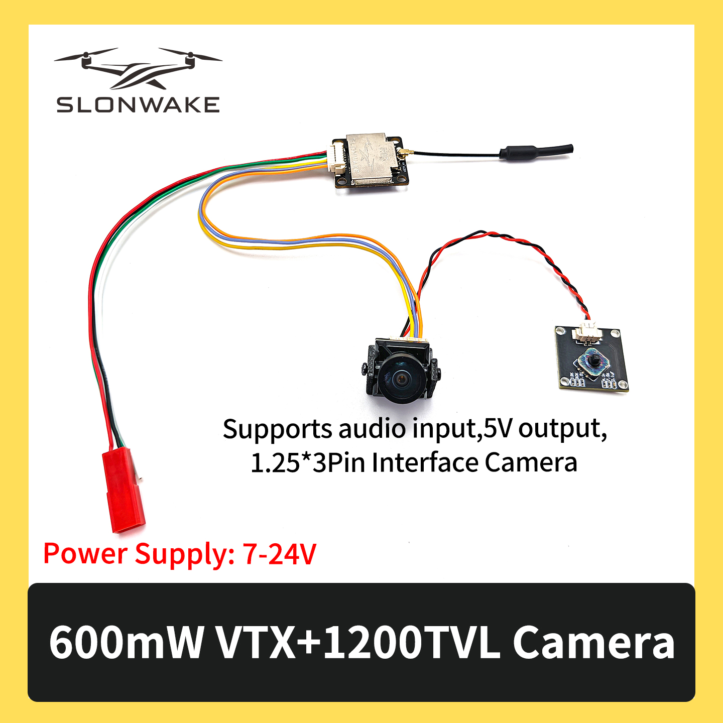 SLONWAKE 5.8G 600mW 7-24V FPV  - Drone Rc Camera ulasan dan harga