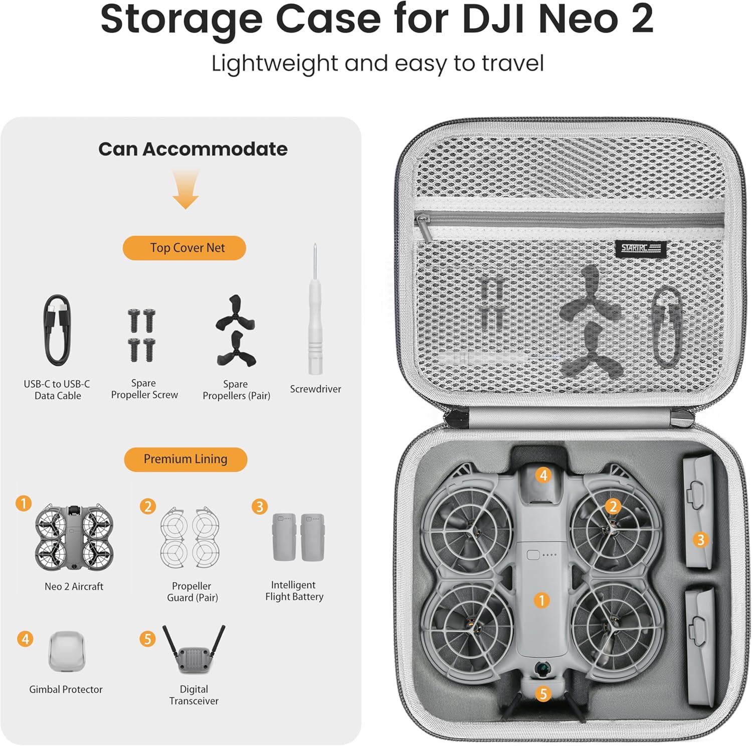 STARTRC Neo 2 Portable PU Shou - Drone Carrying Bag ulasan dan harga
