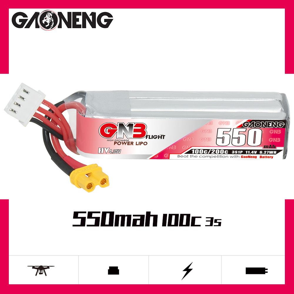 GNB HV 11.4V 550mAh 100C/200C  - Nano Quad Fpv ulasan dan harga