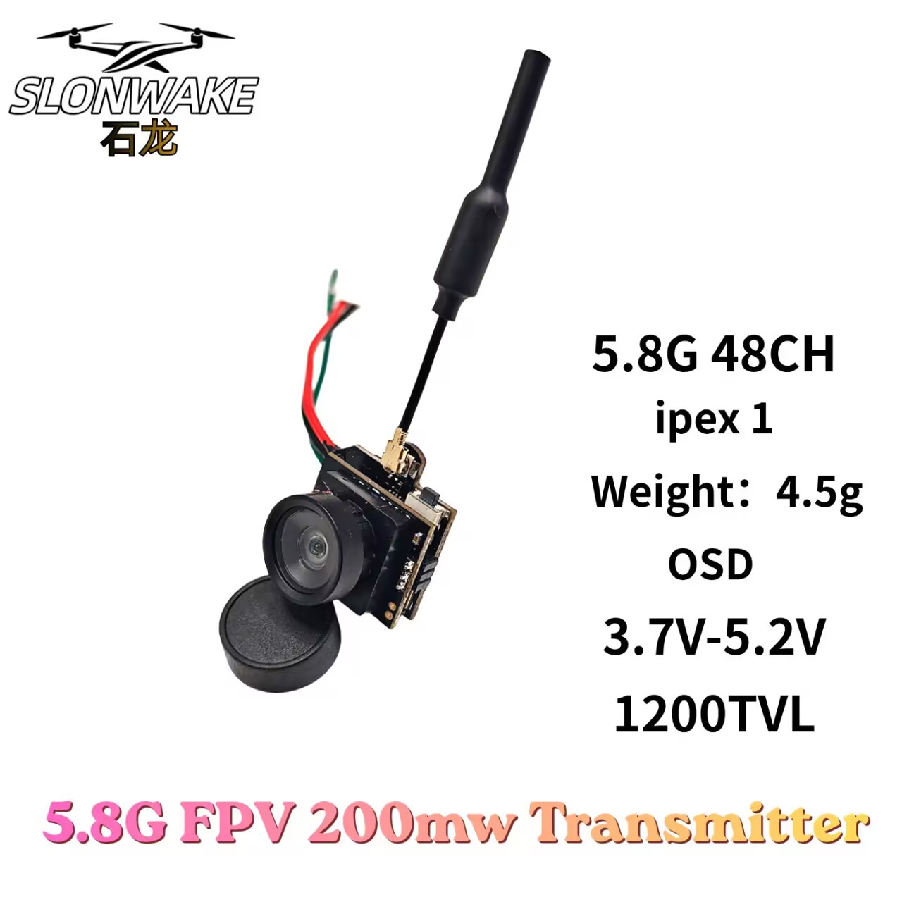 SLONWAKE 5.8G Analog Video Tra - Drone Rc Camera ulasan dan harga