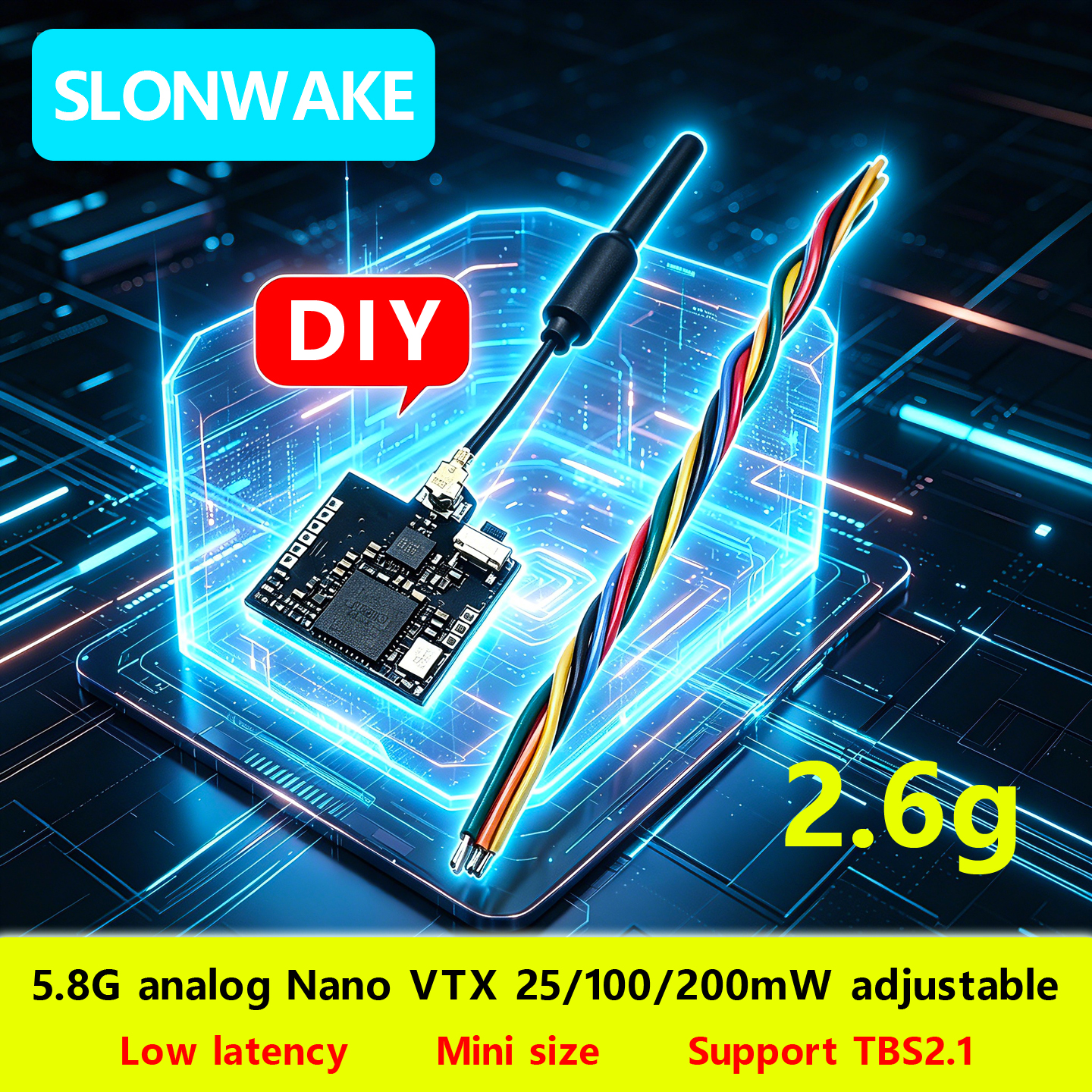 SLONWAKE Nano 5.8G 48CH 200mW  - Rc Airplane Drone ulasan dan harga
