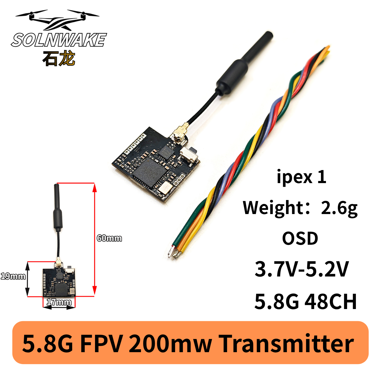 SLONWAKE Nano 5.8G 48CH 200mW  - Rc Airplane Drone ulasan dan harga