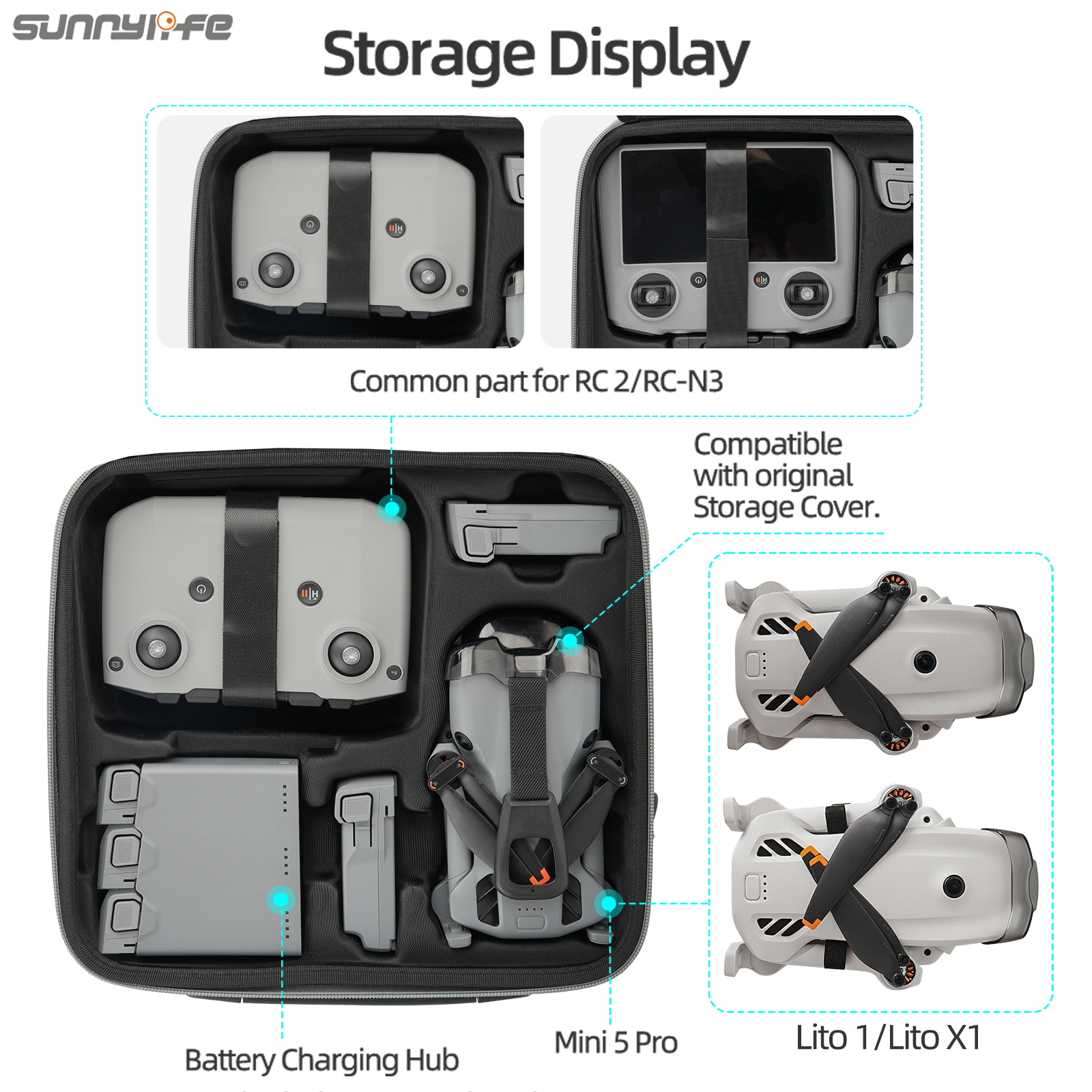 Sunnylife For Lito1/Lito X1 st - Drone Dji Rc N1 ulasan dan harga