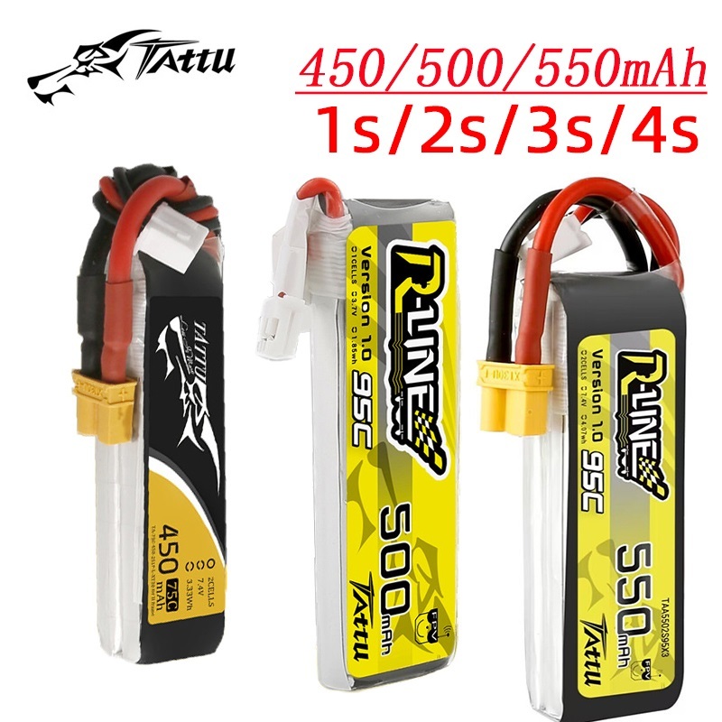 3Pcs NEW TATTU 450/500/550mAh  - Nano Quad Fpv ulasan dan harga