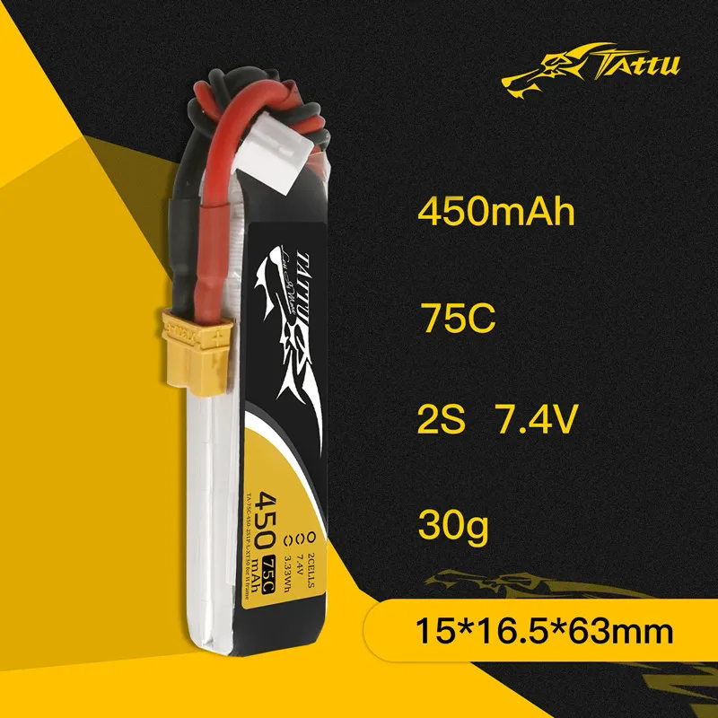 3Pcs NEW TATTU 450/500/550mAh  - Nano Quad Fpv ulasan dan harga