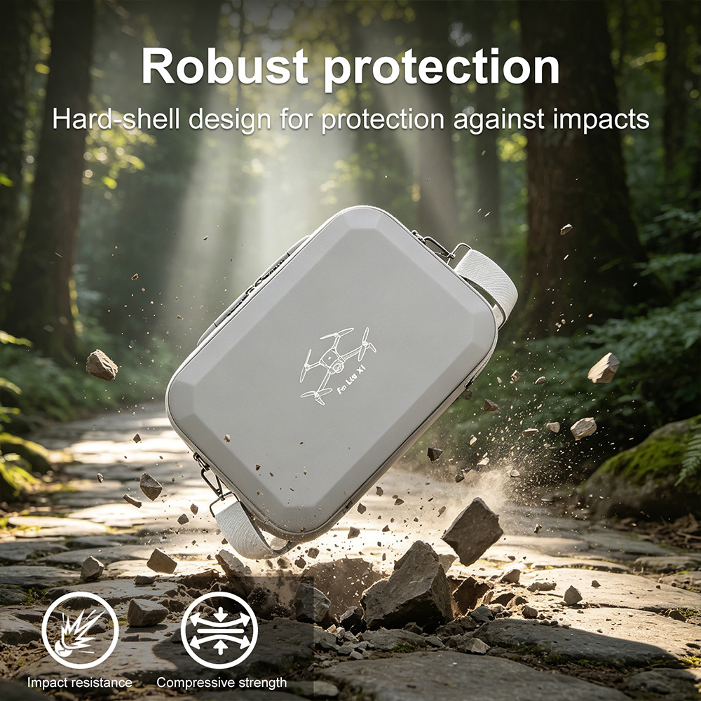 XFJI PU Leather Hard Shell Sho - Drone Dji Rc N1 ulasan dan harga